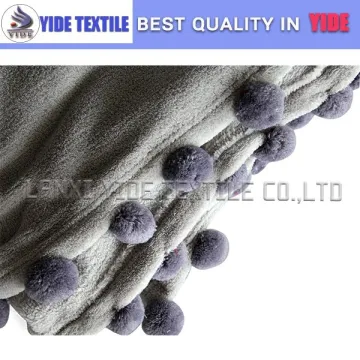 Cheap wholesale grey sofa blanket chenille throw blanket