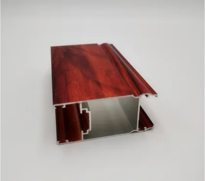 Wood grain aluminium door