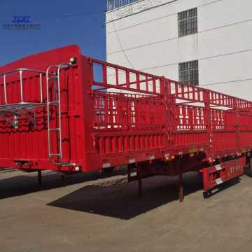 China Sale Semi-Trailer with Drop Side Sidewall Flatbed Trailer for Cargo Transport Truck