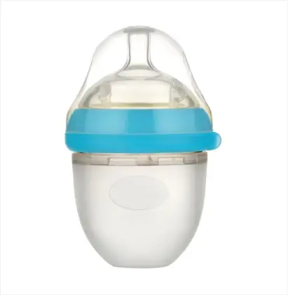 120ml Large neck silicone baby bottle