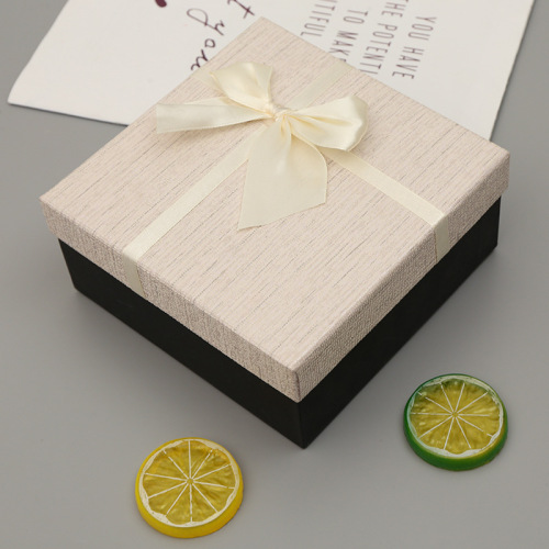 Wholesale Gift Paper Box Packaging with Lid Ribbon