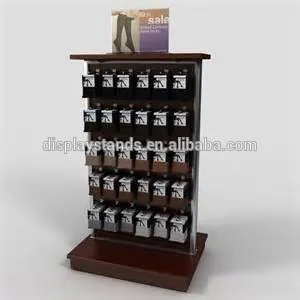 socks branded customized wooden showcase footwear store