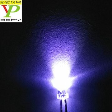 3mm Round Ultraviolet LED Lamp 360/400/420 nm