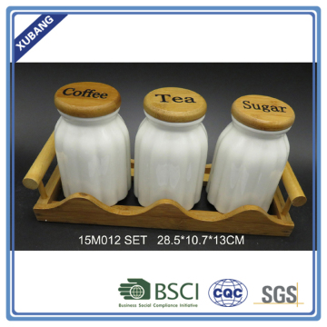 Ceramic Material and Storage Bottles & Jars Type ceramic canister tea coffee sugar set