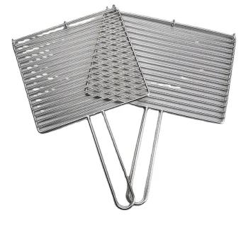 Non-Stick Grill Basket for BBQ: Wire Mesh Net with Clips for Fish, Vegetables, and Steak