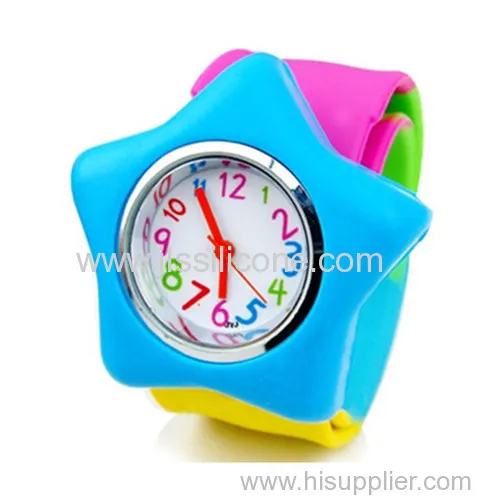 Customized Star-shaped Silicone Slap Watch 