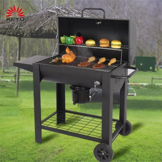 Outdoor Barbeque Garden Barbecue Large Heavy Duty Trolley Charcoal BBQ Smoker Grills