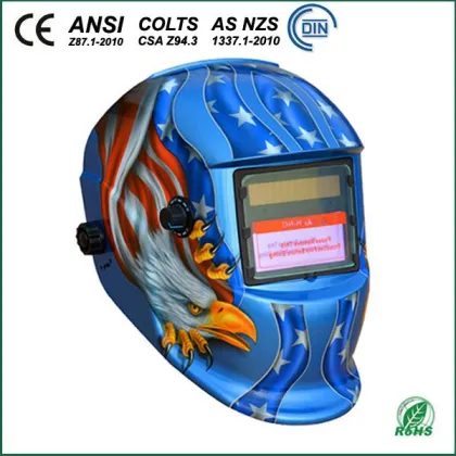 WH0413 Blue Welding Helmets with Eagle Decal