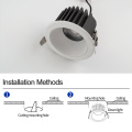 15W Hotel Hotel Glare Anti Bleamed mennyezeti LED-es COB Downlight