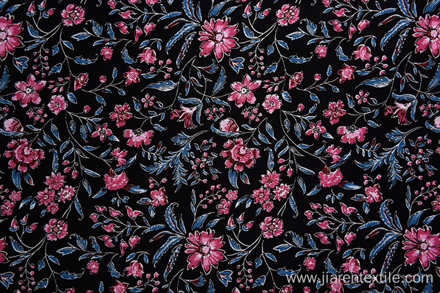 Competitive Price Blue leaf Pattern Printed Fabrics