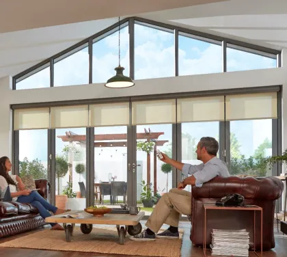 Toughened Glass Aluminium Folding Door with Roto Hardware