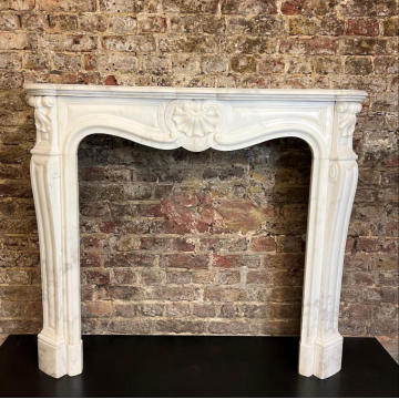 Baroque Carrara Marble Fireplace Mantel Rustic Elegance