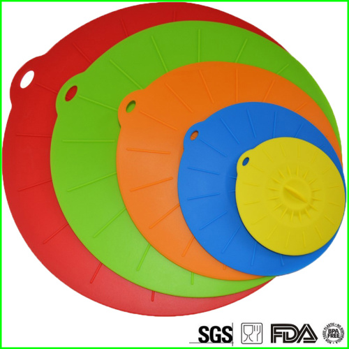 5pcs Eco Silicone Suction Lids Set Food Cover