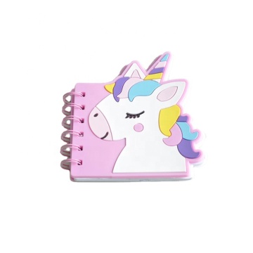 EU Standard 3D Mini Silicone Cover Children's A5 Daily Agenda Notebook with Pendant