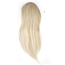 CAMMITEVER Blonde Training Mannequin Head Hairdressing Dummy Hairstyle Long Hair Doll Mannequin Head For Practice