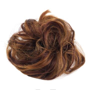 AliLeader Popular Circle Elastic Hair Bands 10 Colors Synthetic Hair Bun For Women Scrunchies
