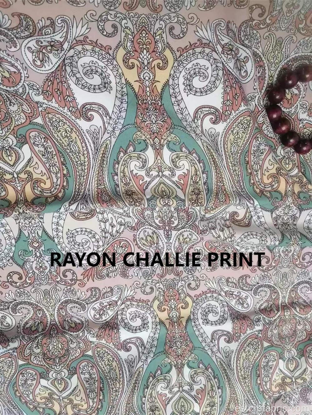 Tela impresa de Rayon Rayon Challie