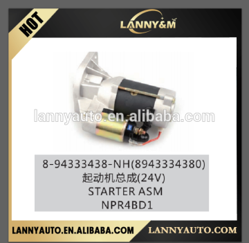 Wholesale aftermarket auto parts bosch starter motor, heavy truck NPR starter motor for 4BD1 engine 8-94333438-NH 8943334380