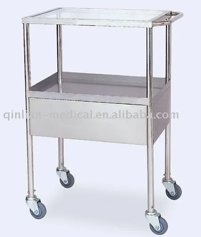 Trolley for Anesthetization W/Glass Top