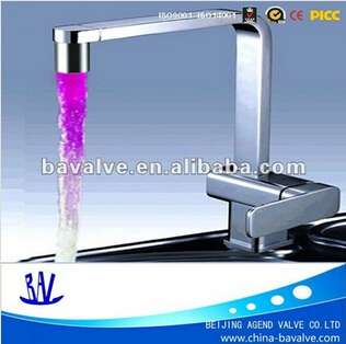 New Style Kitchen Faucet Contemporary single handle water glow led faucet tap
