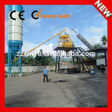China supplier HZS50 mini self loading concrete batching plant price