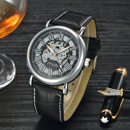 Classic automatic skeleton men's wrist watch