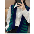 All-wool knitted waistcoat for women