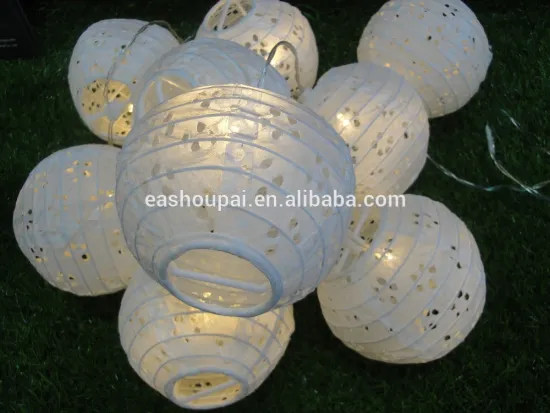 round paper lantern for weddings decoration led lights battery operated