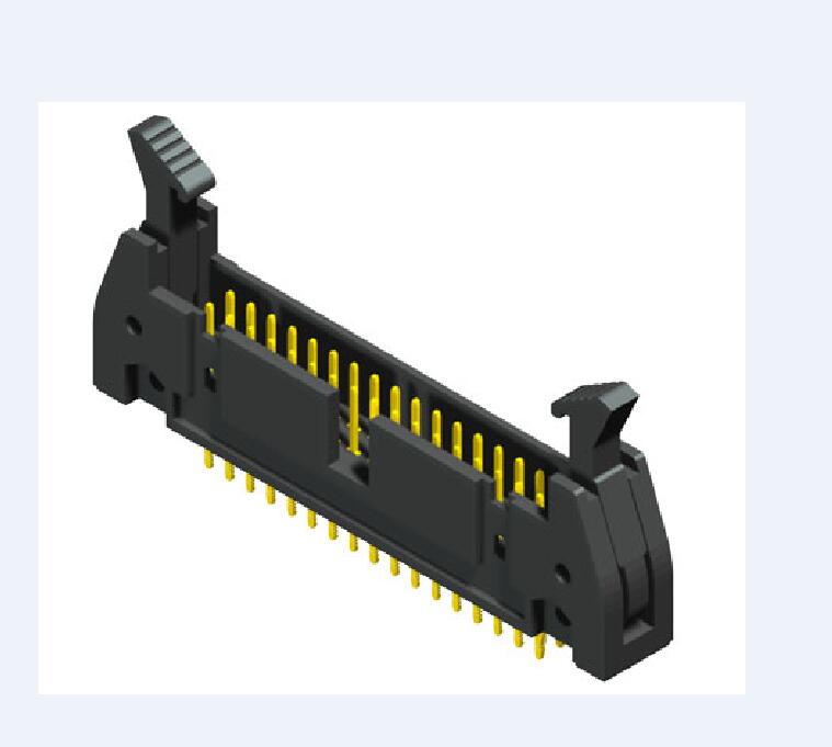 2.54mm (.100 &quot;) Πήλα διπλή γραμμή εκτοξευτήρα της οπής 180 ° W πλαστικό μάνδαλο