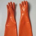 Długie rękawice powlekane PVC z frytkami