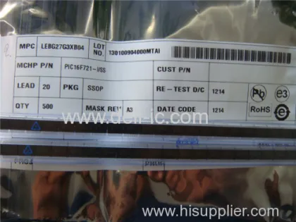 Pic16f721-i/ss - 20-pin Flash Microcontrollers With Nanowatt Xlp Technology - Microchip Technology 