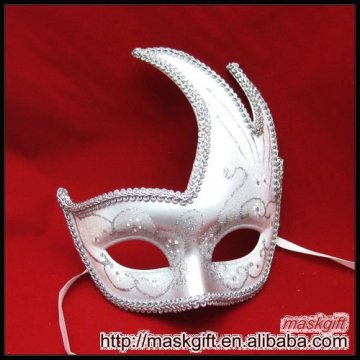 Wholesale White And Silvet Swan Venetian Carnival Masquerade Party Eye Masks