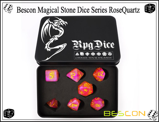 RoseQuartz Dice-6