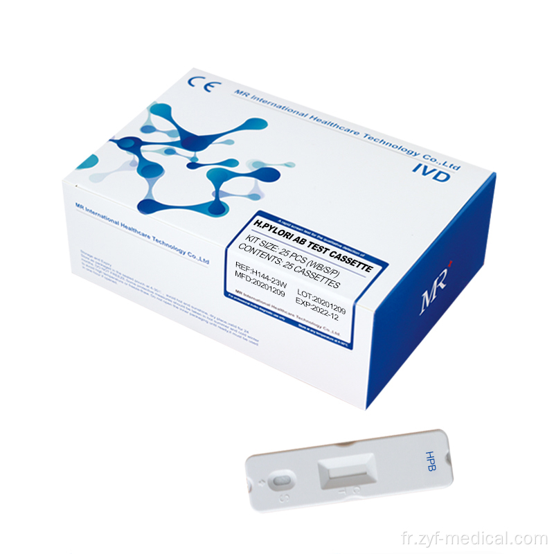 Kits de test de type sanguin en une étape H.Pylori Kits