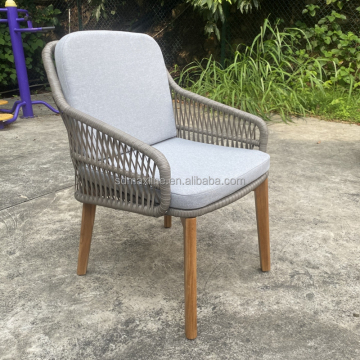 Modern lüks restoran açık yemek ipi rattan sandalyeler