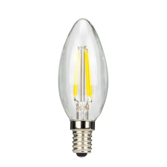 4W C35 clear dimmable LED filament bulb
