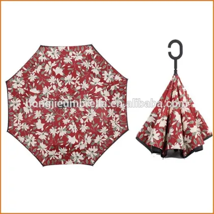 UV protection new style 23'' vinyl umbrella,reverse umbrella, inverted umbrella with C Handle