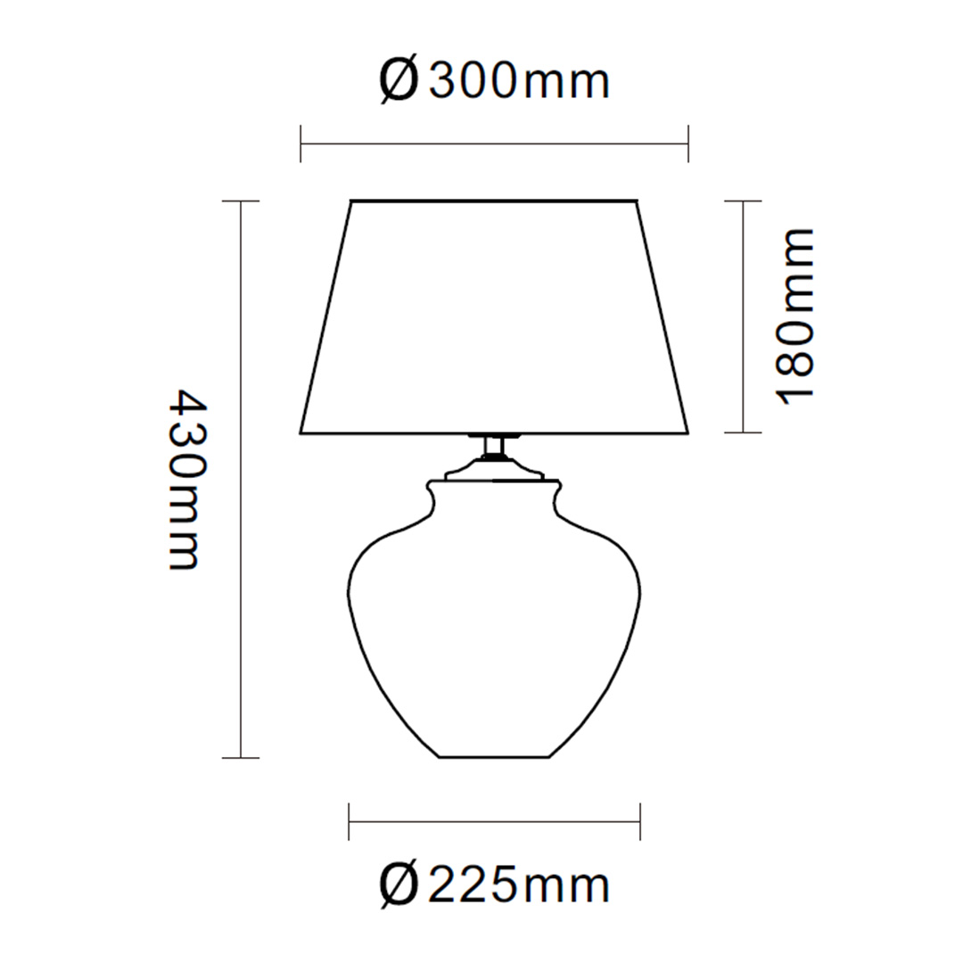 Aged Green Ceramic Table Lamp Home Deco-04 size