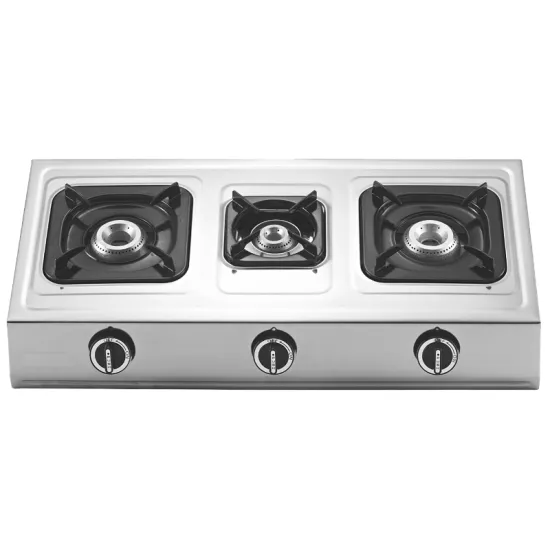 Wholesale factory price 3 honeycomb cast iron burner stainless steel gas cooktops stove