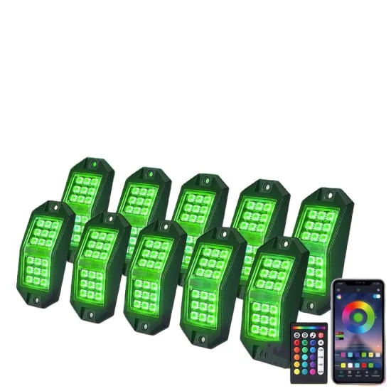 N2 LED RGB Rock Lights with App Control for TRUCK ATV UTV SUV RZR - Flaming Music Mode