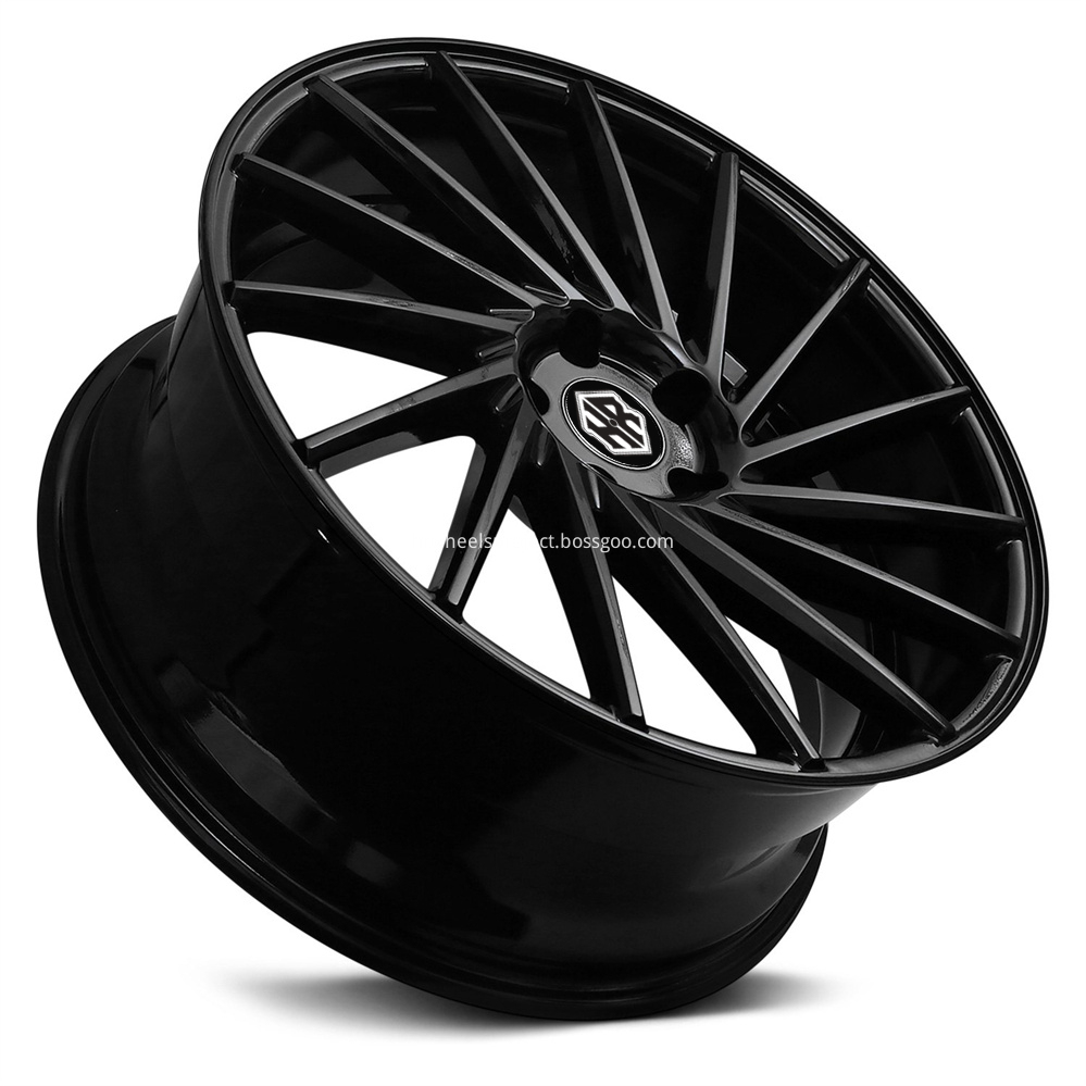 H R Tech Wheels Hr589 Gloss Black Angle