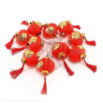 LED Solar Red Lantern Light String for Spring Festival Decoration