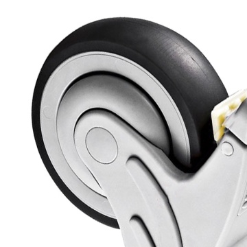 3/4/5 Inch TPR Medical Thermoplastic Rubber Caster Locking Noiseless Office Chair Industrial Wheels
