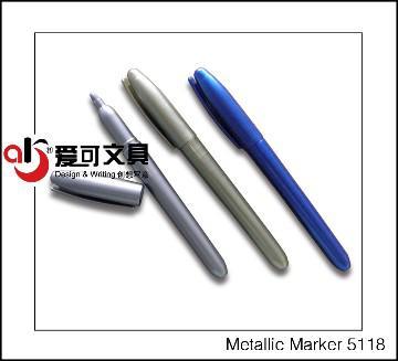 fine barrel plastic metallic marker of fibre tip with clip