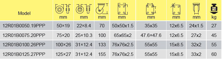 Parameters Of 12R01B0050.19PPP