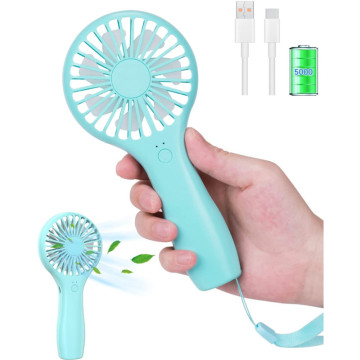 5000mAh Rechargeable Mini Handheld Fan with 2 Speed Settings
