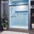 SALLY Double Sliding Shower Bypass Framed Doors Enclosure