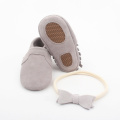 Indoor Unisex Newborn Toddler Baby Leather Moccasins