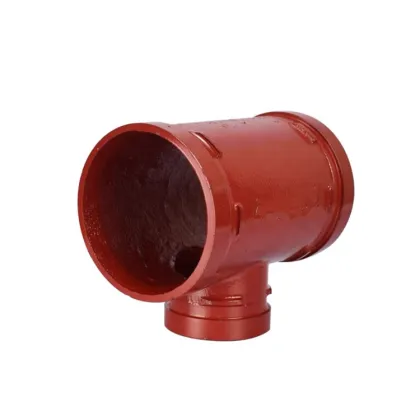 Red Color Coated Galvanized Pipe Fittings: High-Quality Trench Tees with Clamp Connections