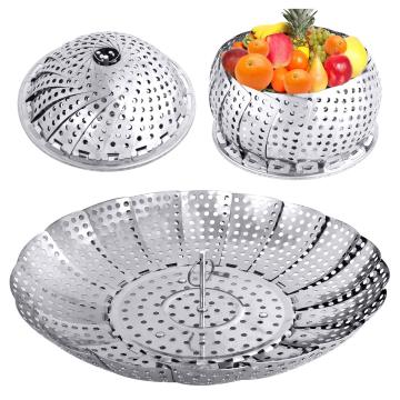 Hot Sale Collapsible Stainless Steel Steamer Basket for Vegetables